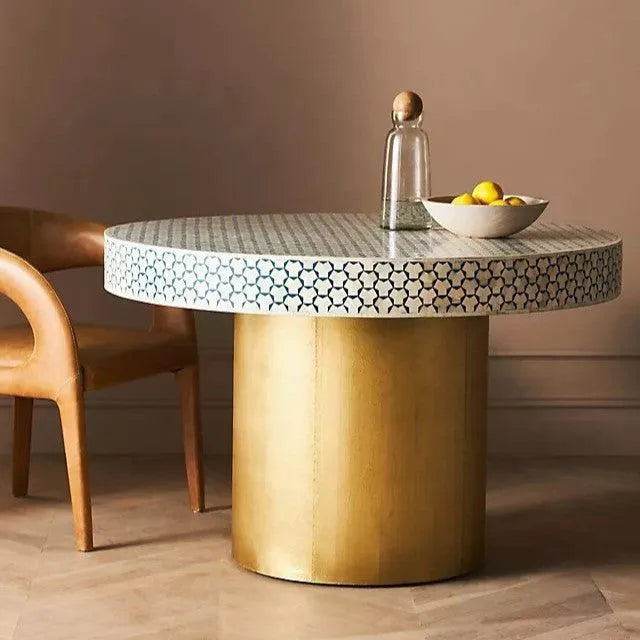 Targua Inlay Dining Table - Jodha Furniture