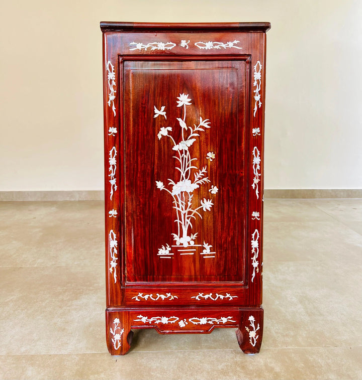 19th Century Mother of pearl Teak Inlay Sideboard - Jodha Furniture