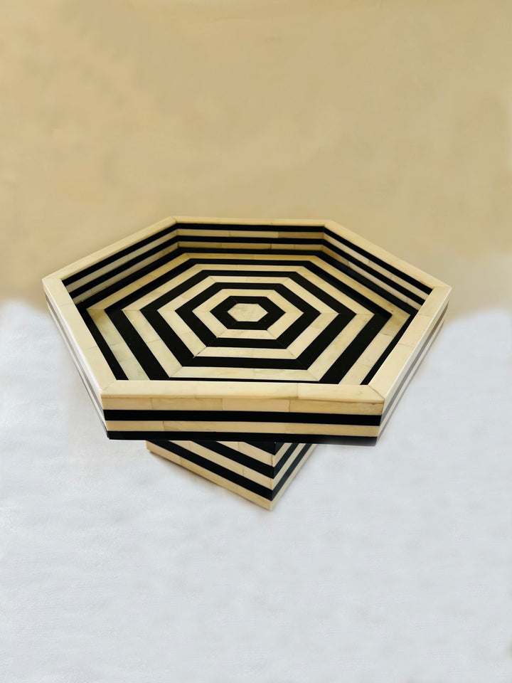 Jodha Serving Stand in Bone Inlay