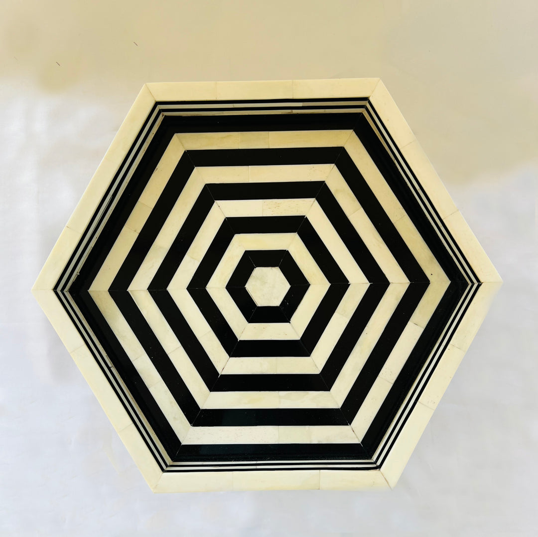 Jodha Serving Stand in Bone Inlay