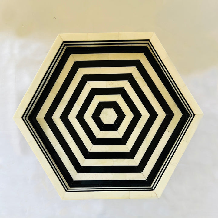 Jodha Serving Stand in Bone Inlay