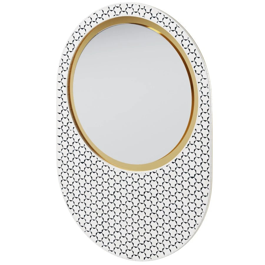 Rose Gold Round Mirror