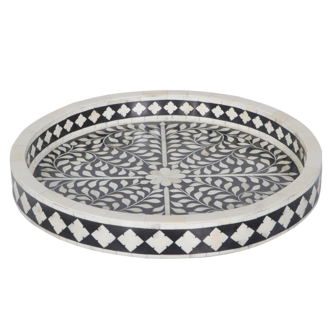Jodha Vintage Decor Tray in Bone inlay