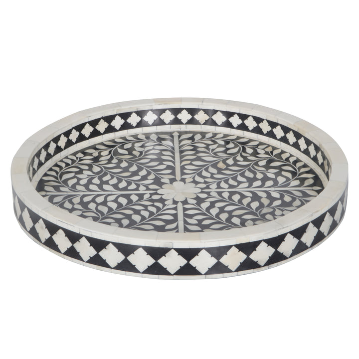 Jodha Vintage Decor Tray in Bone inlay