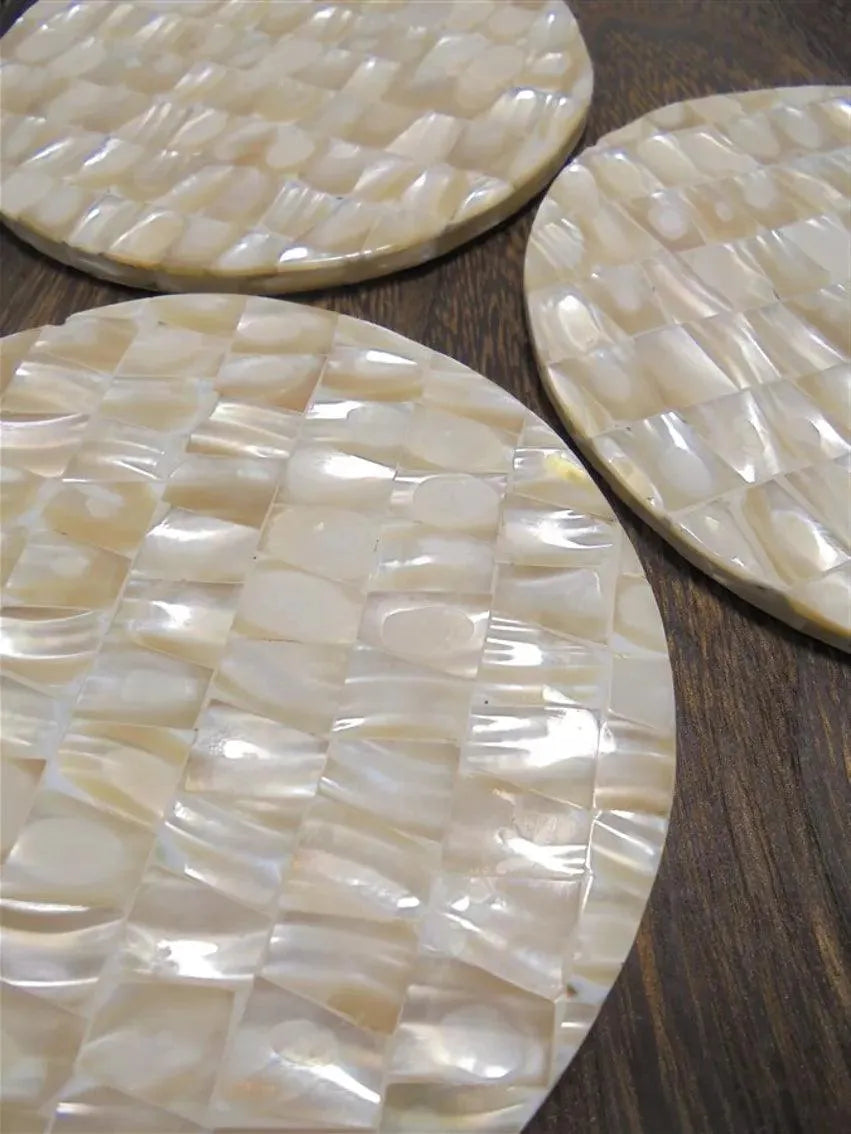 Artisan Shell Coasters Trio - Jodha Furniture