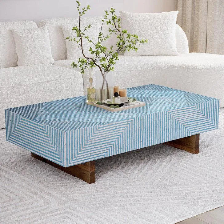 Audino Bone Inlay Coffee Table - Jodha Furniture