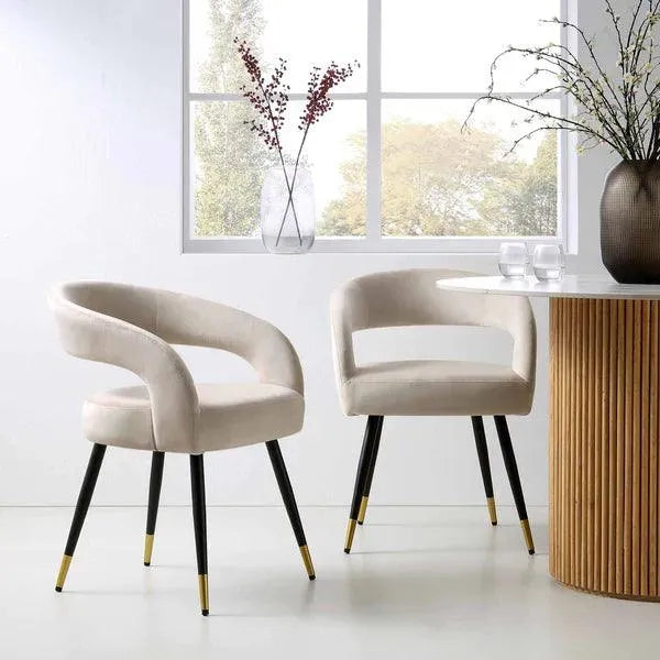 Beige Boucle Bentlee Dining Chair - Jodha Furniture