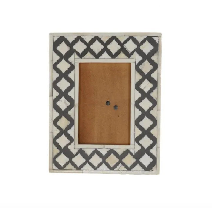 Bone Inlay Black Diamond Frame - Jodha Furniture