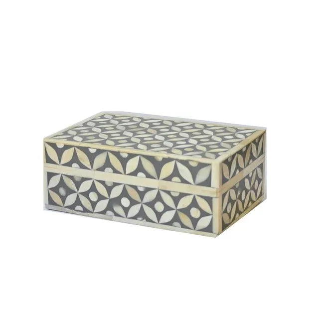 Bone Inlay Geometric Small Gift Box - Jodha Furniture