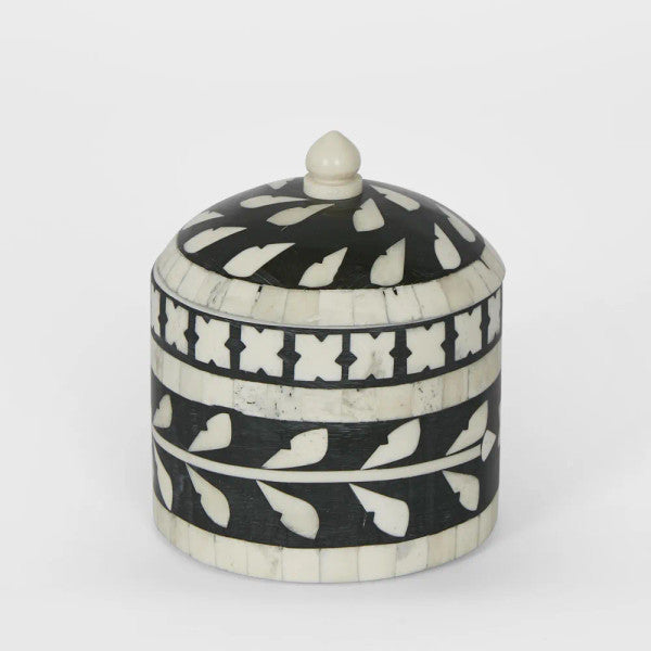 Bone Inlay Miniature Box : Black - Jodha Furniture