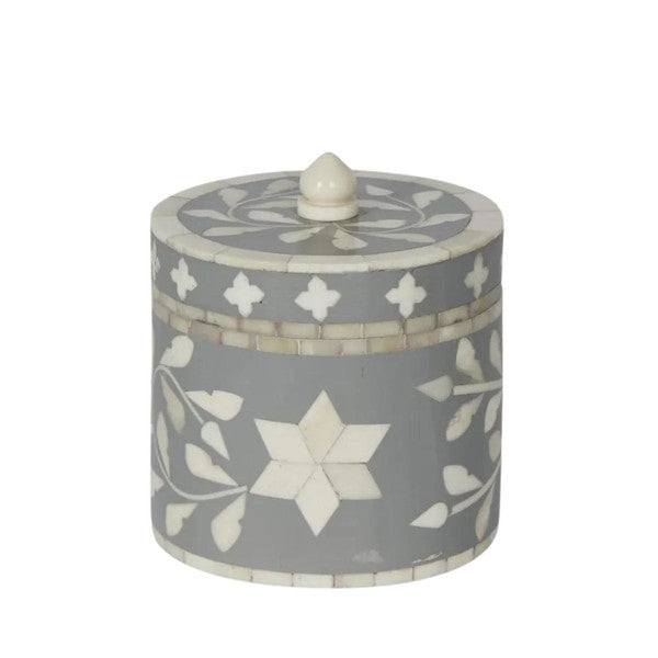 Bone Inlay Miniature Box : Grey - Jodha Furniture