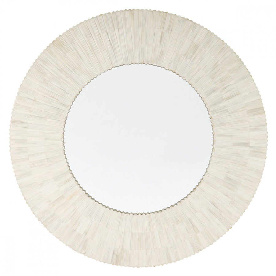 Bone Round Celine Mirror - Jodha Furniture