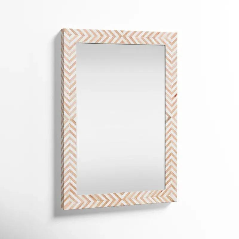 Cataldo Wood Flat Wall Mirror - Jodha Furniture