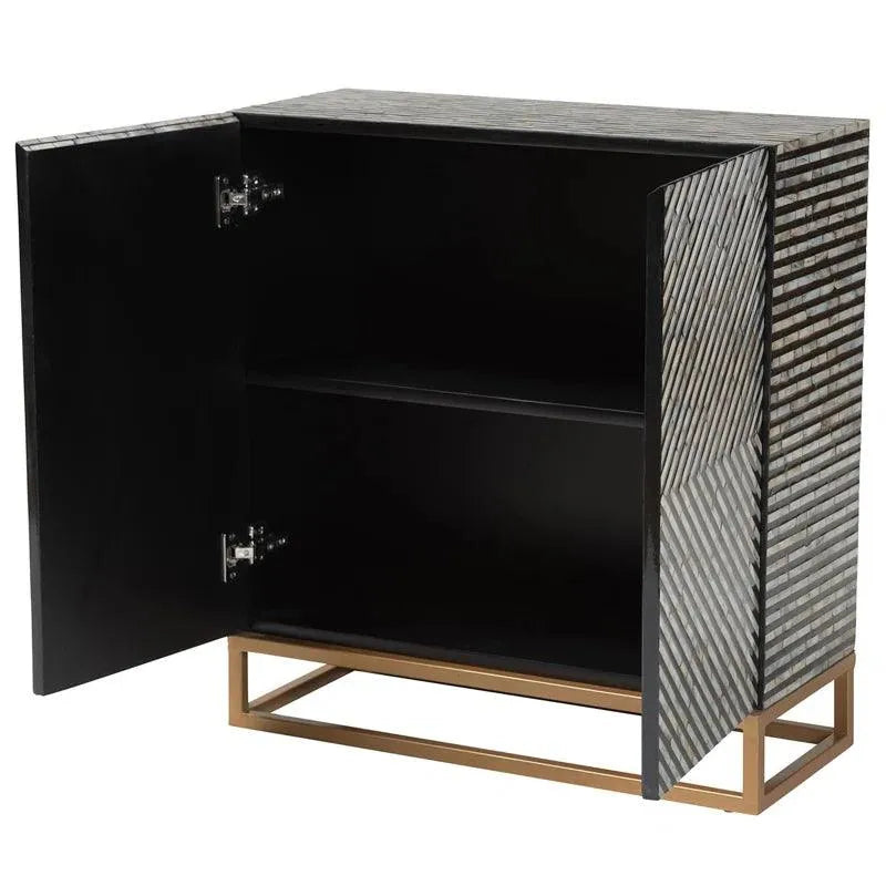 Cherif Classic Striped Cabinet - Jodha Furniture