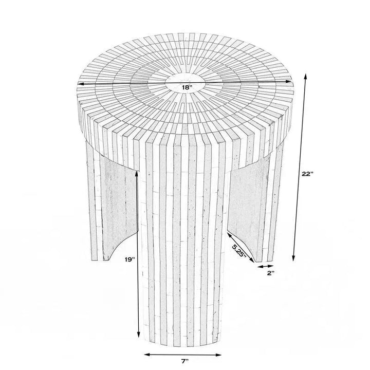 Circa Bone Accent Table - Jodha Furniture