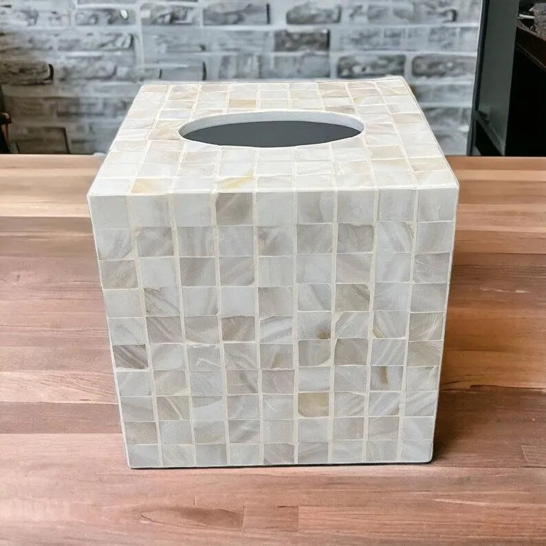 Classic Tiled Square Tissue Holder - Jodha Furniture