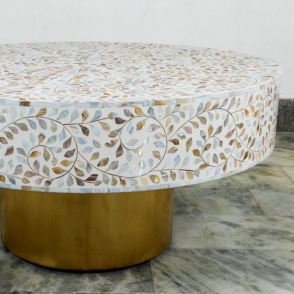 Cleo Mother of Pearl Coffee Table - Jodha Furniture