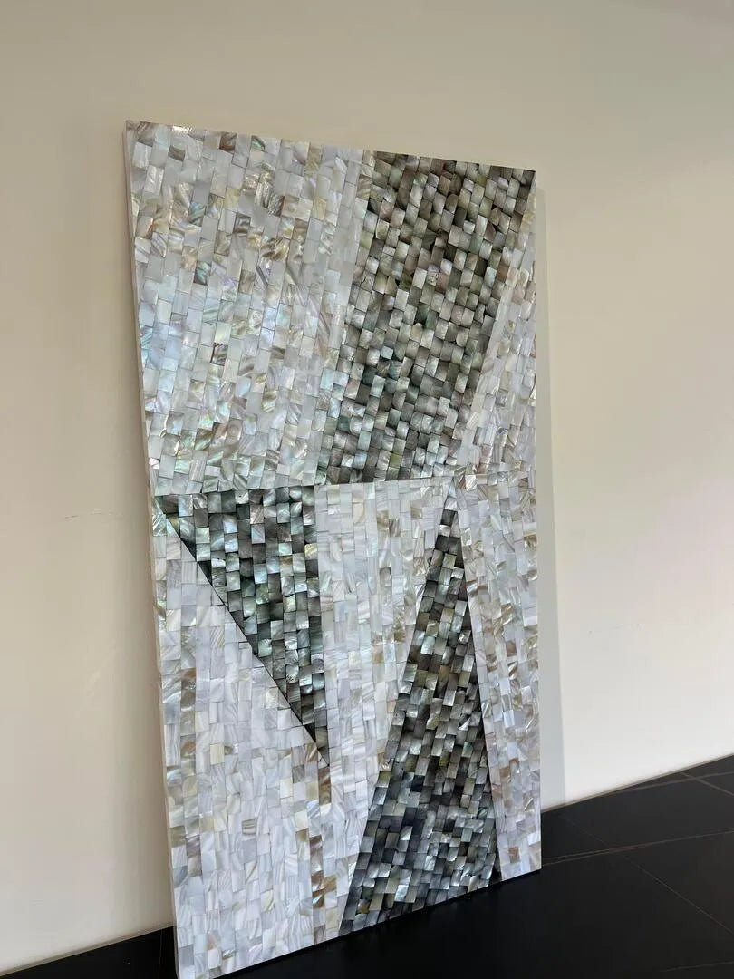 Coastal Symphony: Handcrafted Mother of Pearl Wall Art by Jodha - Jodha Furniture