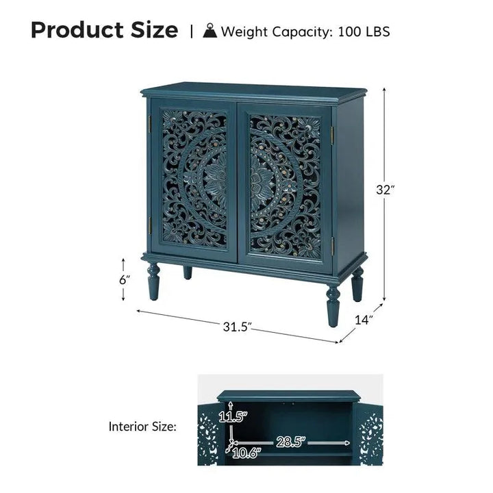 Cobalt Heritage Cabinet - Jodha Furniture