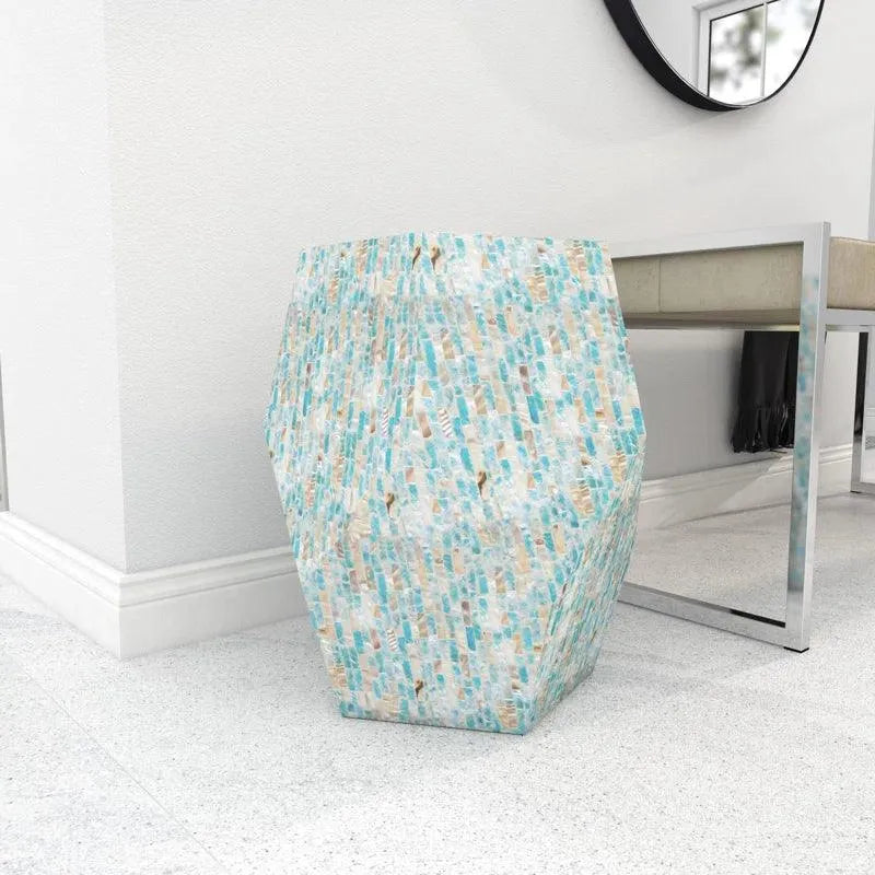 Color Spectrum Bone Inlay End Table - Jodha Furniture