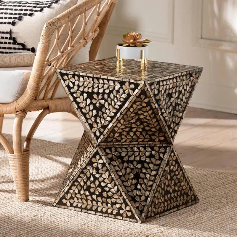 Elysian Pearl Side Table - Jodha Furniture