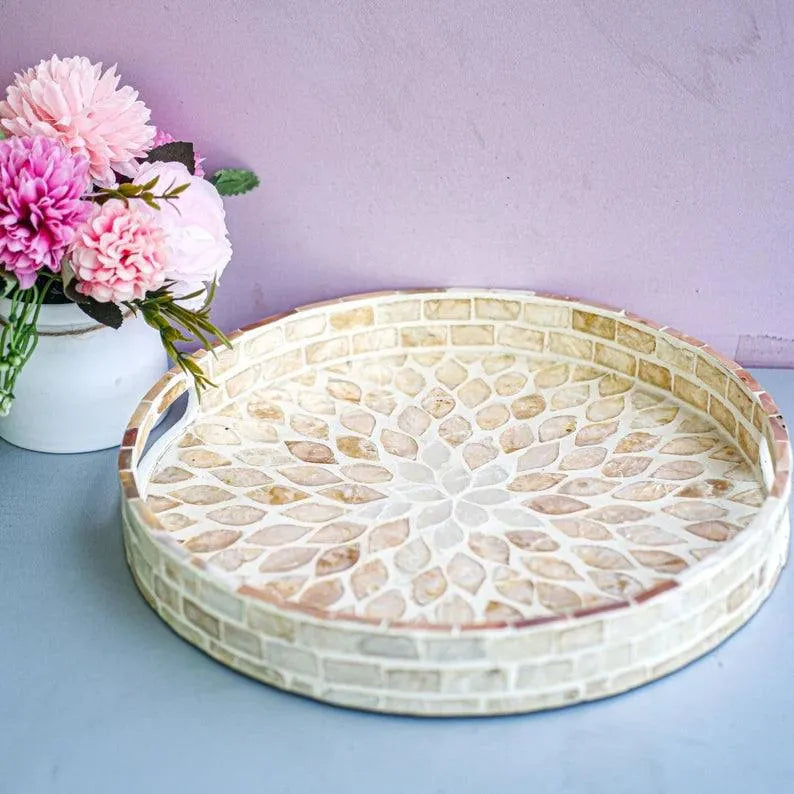 Floral Opulence Serving Tray - Jodha Furniture