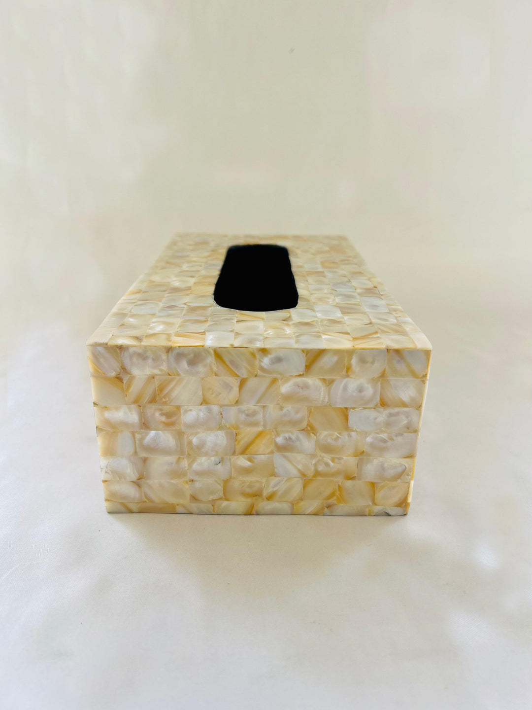 Golden Marble Mother of Pearl Tissue Box - Jodha Furniture