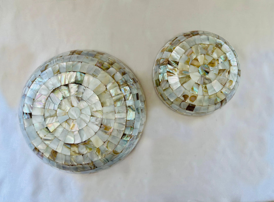 Handmade Mother Of Pearl Round Bowl - Jodha Furniture