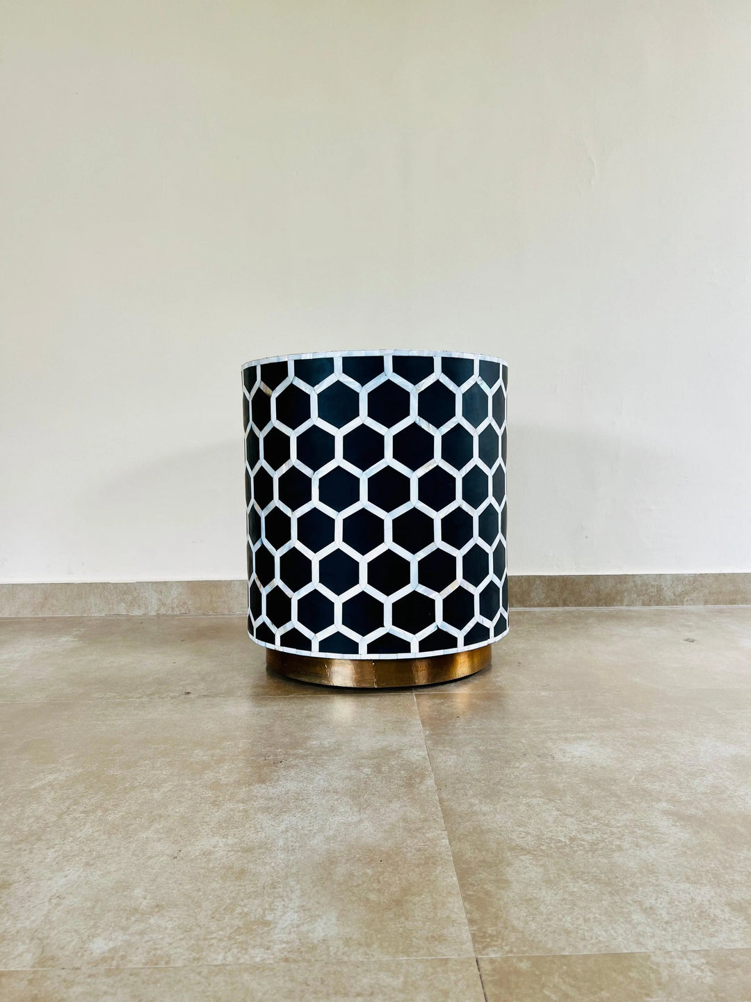 Honey comb End Table - Jodha Furniture