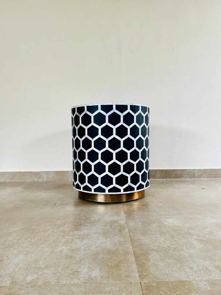 Honey comb End Table - Jodha Furniture