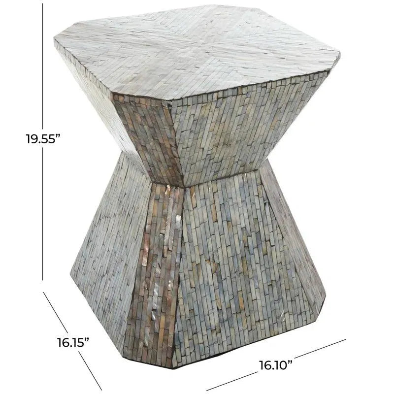 Horizon Bone Inlay End Table - Jodha Furniture