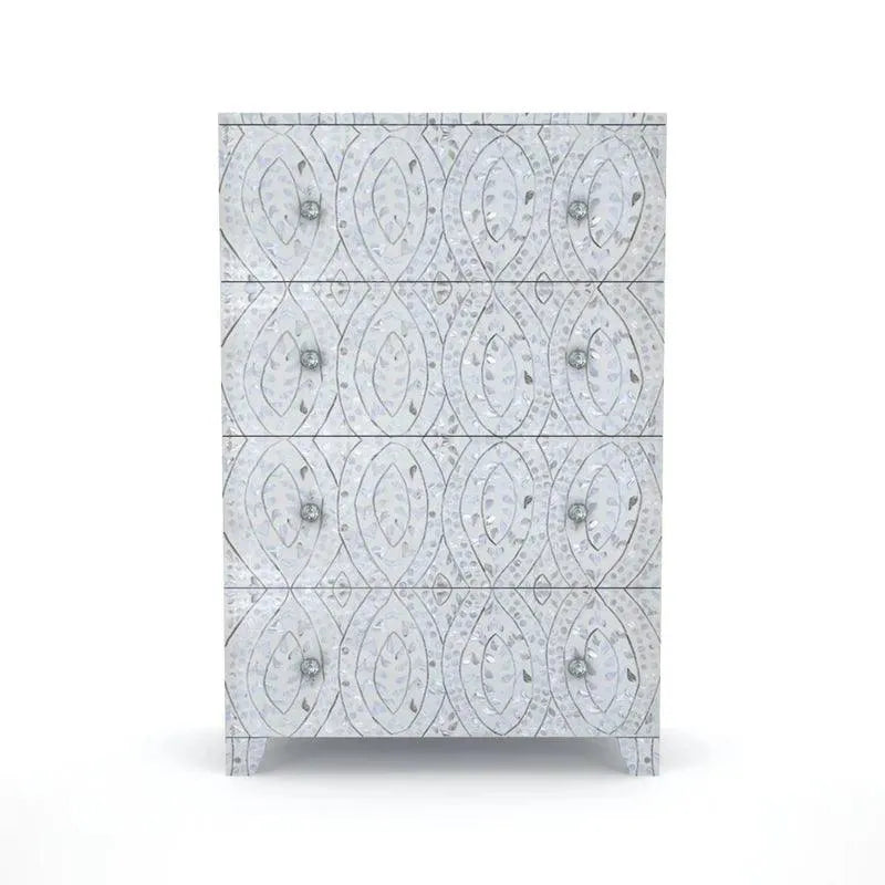 Iris Chest of Drawers - Mother of Pearl Inlay - Jodha Furniture