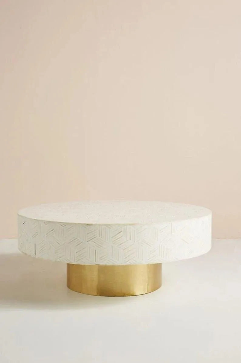 Juno Bone Inlay Coffee Table - Jodha Furniture