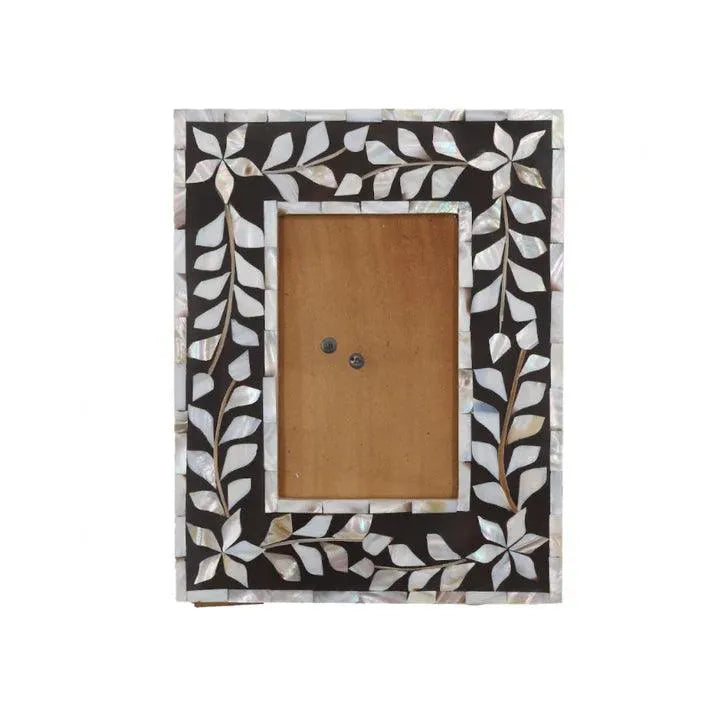 Leafy Elegance Black Photo Frame - Jodha Furniture