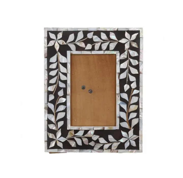 Leafy Elegance Black Photo Frame - Jodha Furniture