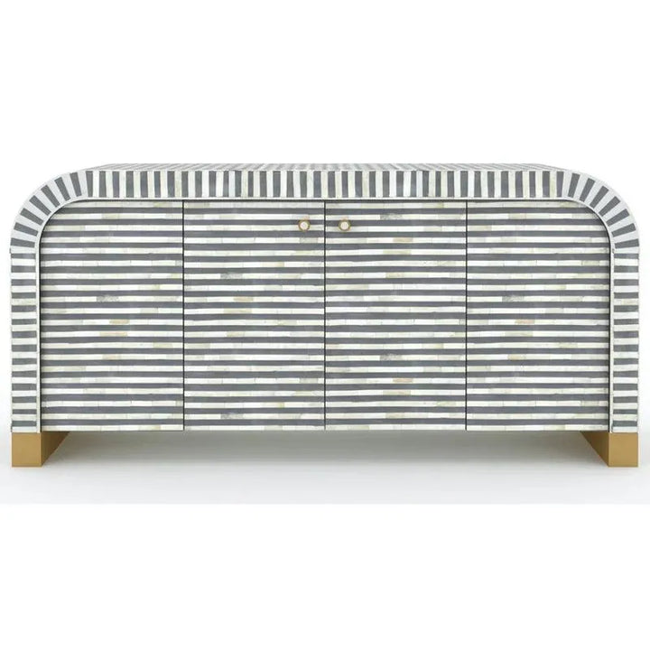 Lipari Timber Stripes Cabinet - Jodha Furniture