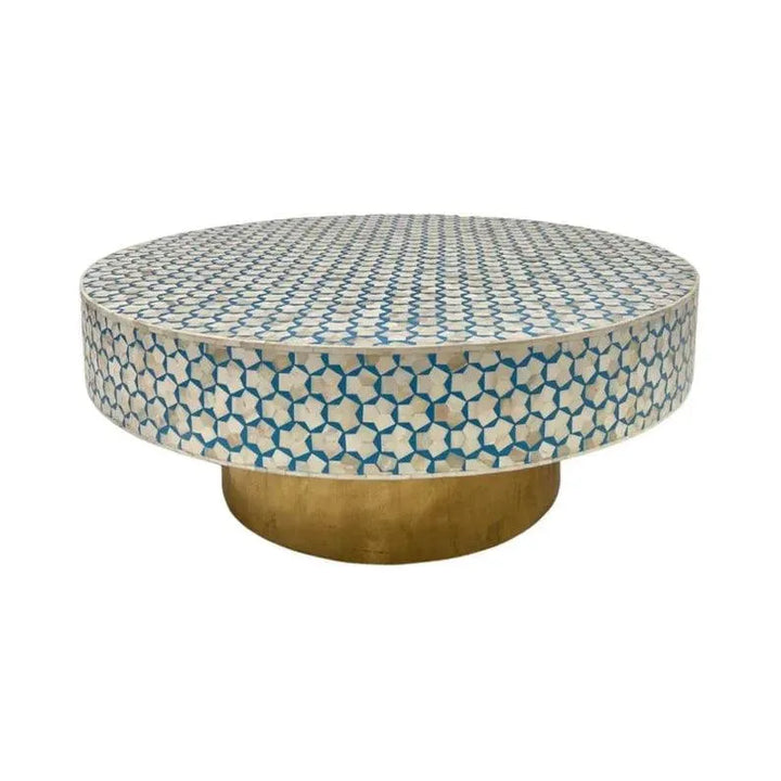 Livia Bone and Brass Coffee Table - Jodha Furniture