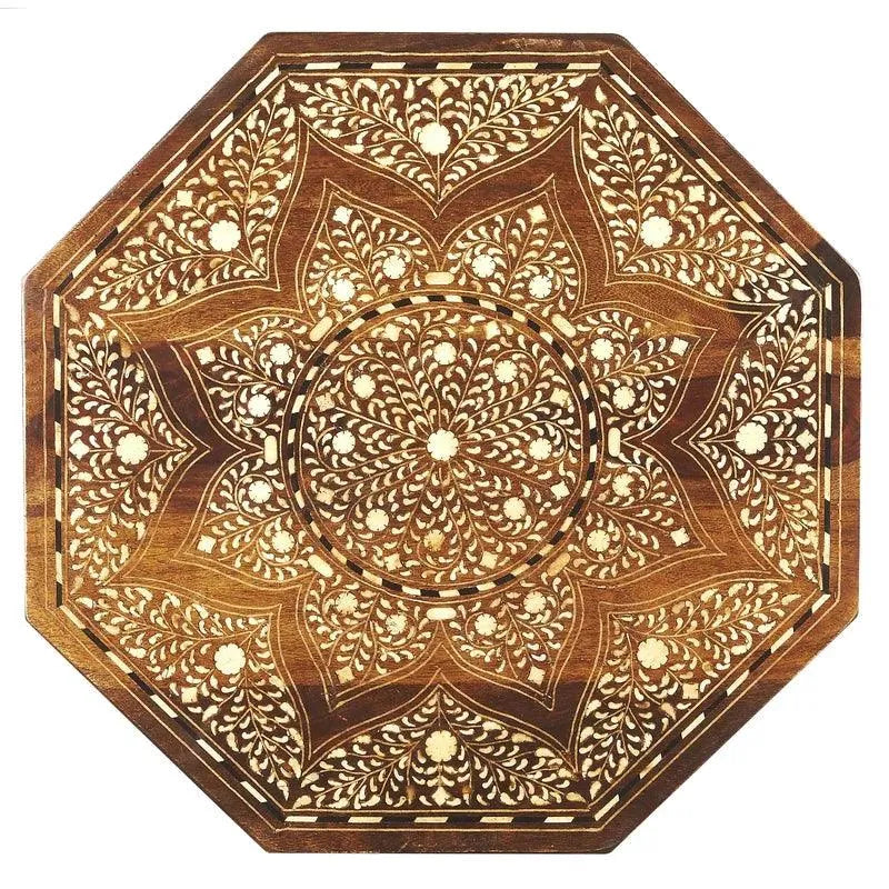 Maag Bone Inlay End Table - Jodha Furniture