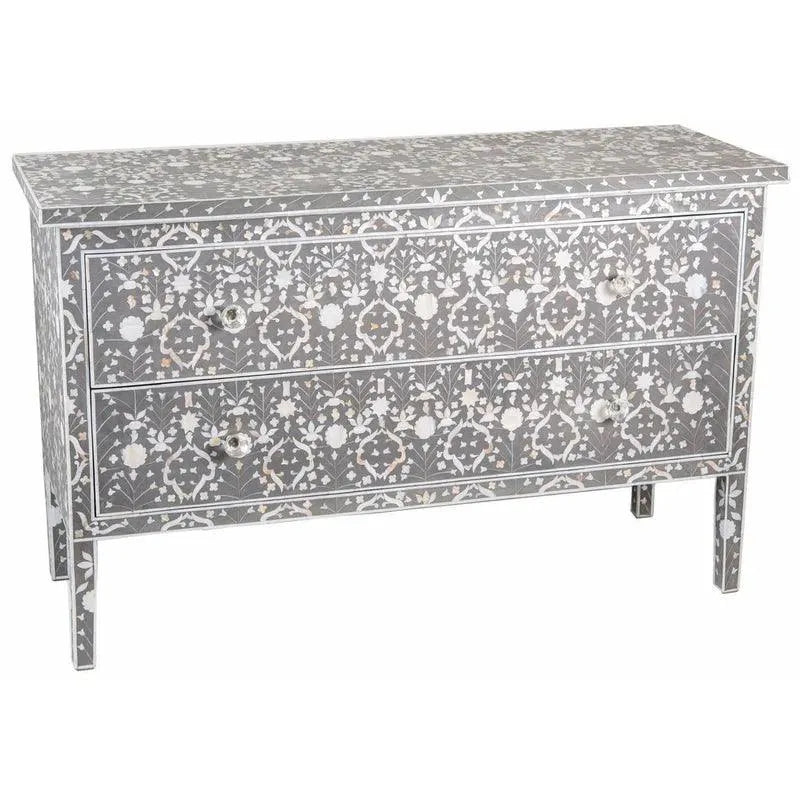 Meera Chest of Drawers - Grey Mother of Pearl - Jodha Furniture