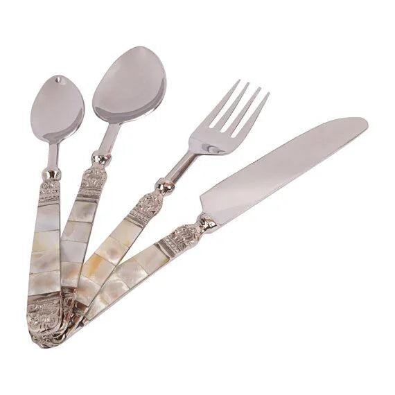 Mother Of Pearl Dinner Cutlery Set - Jodha Furniture