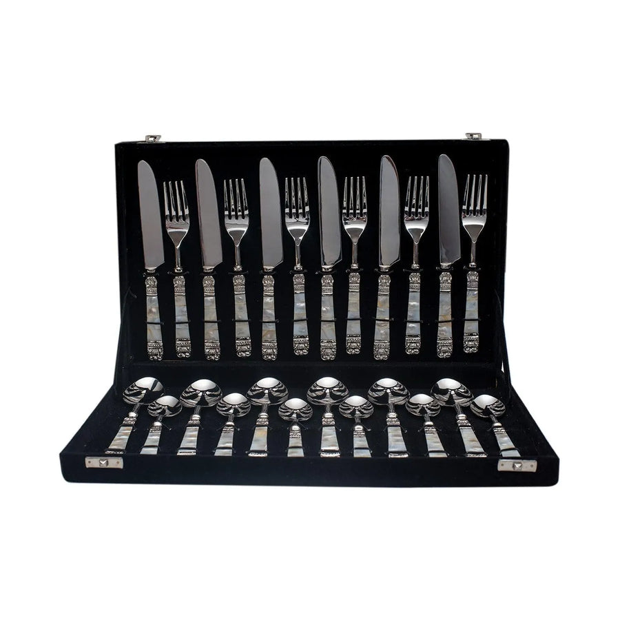 Mother Of Pearl Dinner Cutlery Set (Set Of Twenty Four) - Jodha Furniture