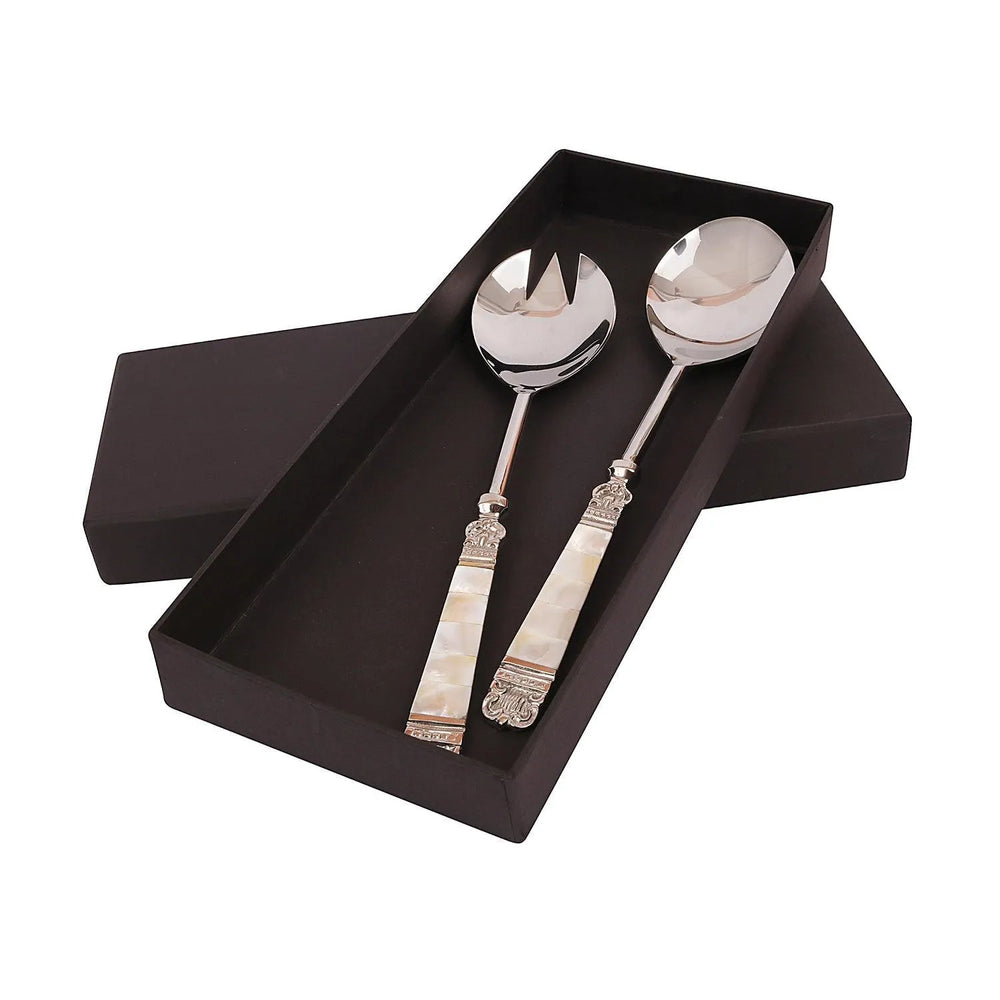 Mother Of Pearl Serving Spoon (Set Of Two) - Jodha Furniture