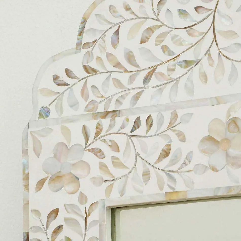 Novy Mother of Pearl Wall Mirror - Jodha Furniture