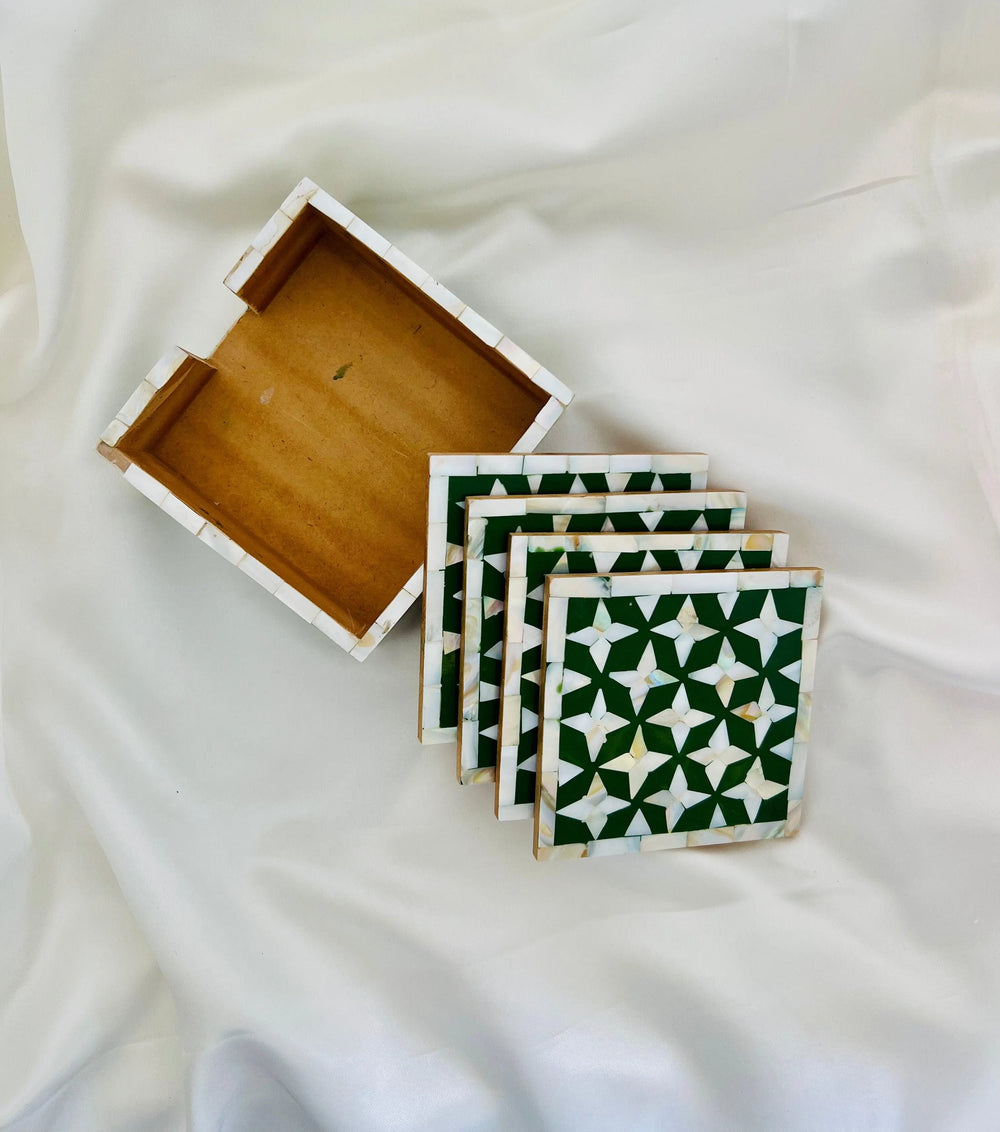 Ocean's Grace Handcrafted Coasters - Jodha Furniture