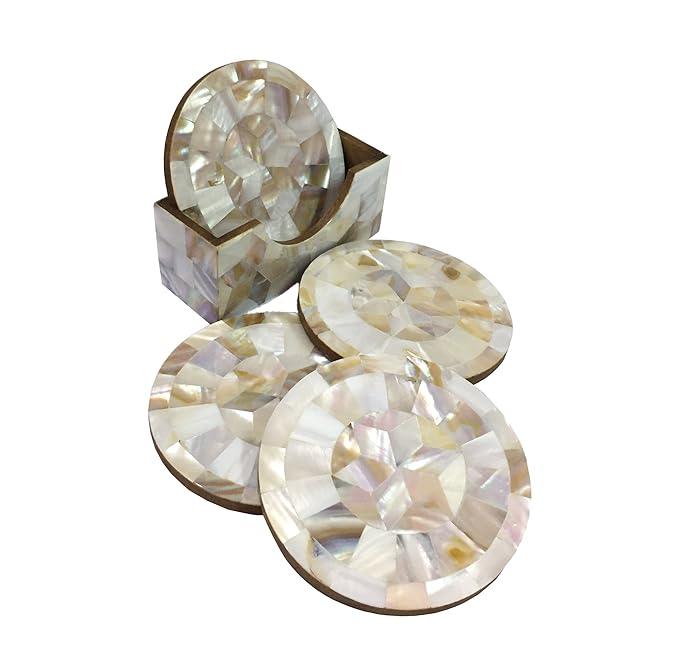 Opalescent Harmony Coasters - Jodha Furniture