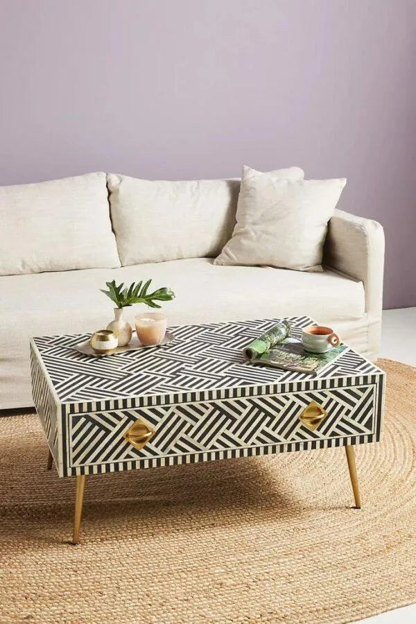 Ottico Inlay Coffee Table - Jodha Furniture