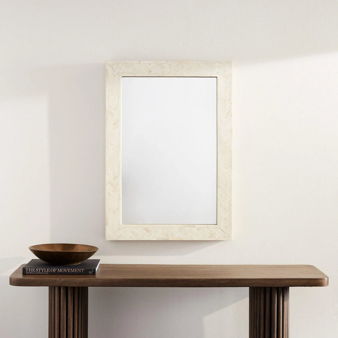 Parsons Bone Inlay Wall Mirror - Jodha Furniture