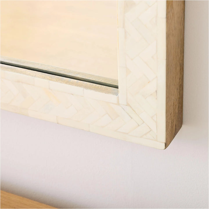 Parsons Bone Inlay Wall Mirror - Jodha Furniture