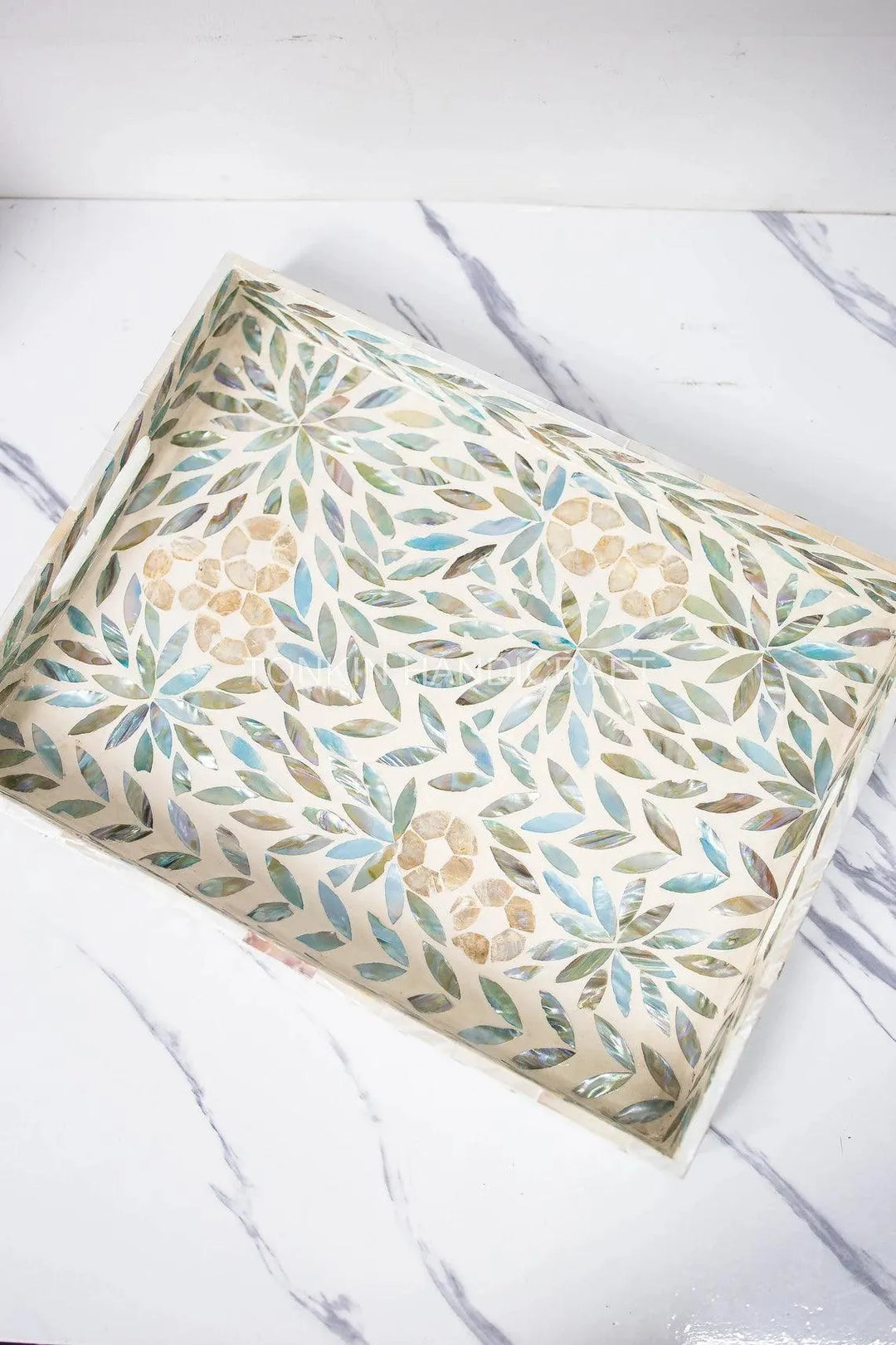 Rectangular Petal Palette Tray - Jodha Furniture