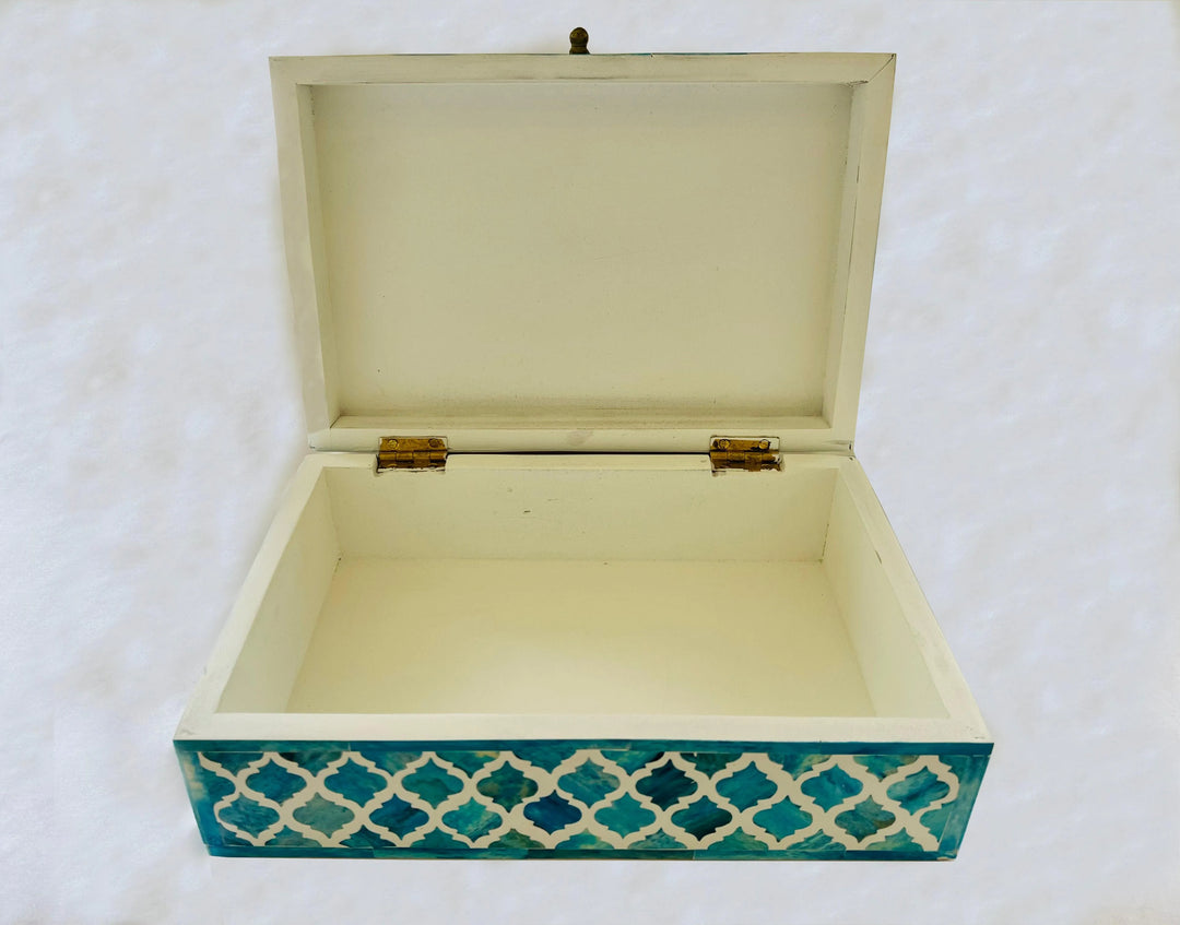 Royal Blue Harmony Jewellery Box - Jodha Furniture